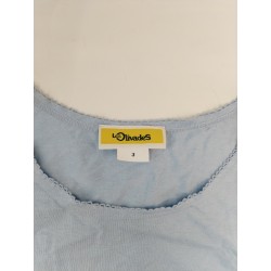 Les Olivades Débardeur Neuf Bleu Ciel T Shirt Sans Manches Taille 3 Soleiado