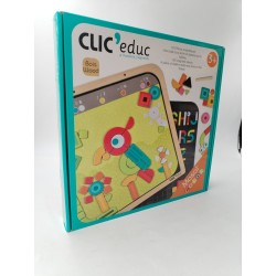 Clic ' Éduc Bois Mosaï Color Tableaux Magnetique Jeux Éducatif Jeu De Société