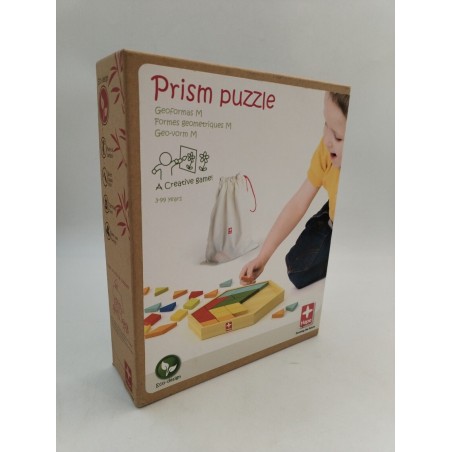 Prism Puzzle Hape Formes Géométriques M Bois Bambou Créative Game