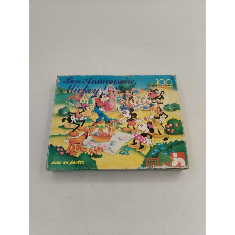 1979 Walt Disney Bon Anniversaire Mickey ! Puzzle 100 Morceaux Poster Puzzles 