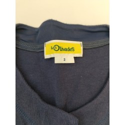 Les Olivades Gilet Bleu Marine Manches longues Coton Taille 2 Provence Camargue 