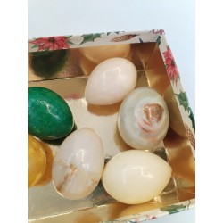 Lot De 8 Oeufs En Pierre Naturelle Collection Déco Marbre Oeuf 