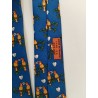 Cravate Hermes 100% Soie Les Amoureux 7440 HA Bleu Roi Made In France Tie Silk