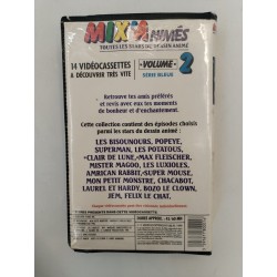 1990 Mix Animés Stars Du dessin Animé Serie Bleu Volume 2 Vhs Cassette Vidéo K7