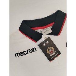 Neuf Polo Ogc Nice Macron Taille M Football CLUB Blanc Noir rouge Tenue De...