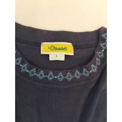 Les Olivades T Shirt Manches Courtes Bleu Marine Taille 3 Provence Soleiado