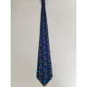 Cravate Hermes 100% Soie Les Amoureux 7440 HA Bleu Roi Made In France Tie Silk