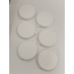 Lot de 6 plats poêlon à escargots 12 trous en grés céramique Service Caquelon 