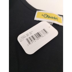 Les Olivades Neuf Taille 4 T Shirt Uni Noir Manches Semi Longues