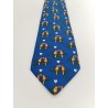 Cravate Hermes 100% Soie Les Amoureux 7440 HA Bleu Roi Made In France Tie Silk
