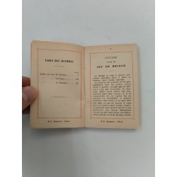 1929 Ancien livret regles jeu carte Grimaud  bridge Poker Baccara Jeux Cartes