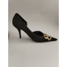 Balenciaga Taille 40 Escarpins A Talons Noir Velours Tissus Flex Pointe Knife Bb