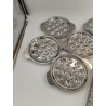 Lot Escargots Service Inox 6 Plats Assiette 12 Troues 6 Pinces Escargot 