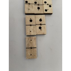 Jeu Dominos Ancien Double 6 Six Riveté Os Ébène 3 Rivets Jeux Anciens Domino