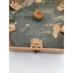 Ancien Jeu De La Puce 6 Joueurs en Bois Jeux De Comptoir Estaminet Plateau