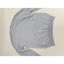 POLO By RALPH LAUREN Boys Pull Sweat Cardigan Bleu Clair Gris 11-12 Years Small