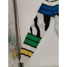 JC De Castelbaljac Pull Haut Tricot Sweat Marinière Rayures Zèbre Mondrian Mixte