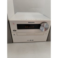 Philips Micro Music System Btm2312 Blanc Bluetooth Cd FM USB Chaîne Hifi MP3...