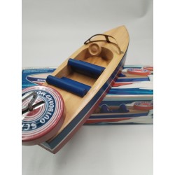 Schylling's Outboard Motor Speedboat Bluebird Jouet Mécanique Neuf Remontoir