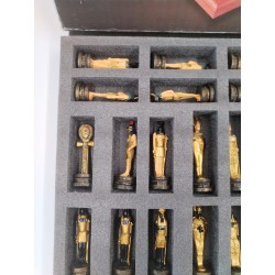 Grand Jeux D Échecs Egypte Pharaon Anubis Ankh Peint A La Main jeu echec