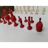 Antiquités fin du 19e pièces d'échecs de petite taille en os Jeu Échec Jeux 