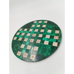 Solitaire En Malachite Pierre Verte Jeux Anciens Jeu De Billes Décoration...