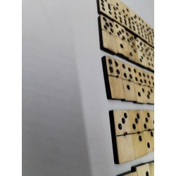 Jeux De Dominos Anciens Double 6 Six Riveté Os Ébène Rivets Jeu Ancien