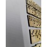 Jeux De Dominos Anciens Double 6 Six Riveté Os Ébène Rivets Jeu Ancien