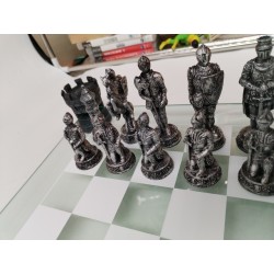 Jeu D'échecs Chevalier Médiéval Plateau Verre Mysticalls Masterpiece Jeux Échec