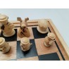 Jeu D'échecs Artisanal Sculpté Main Jeu Échec Villageois Tribu