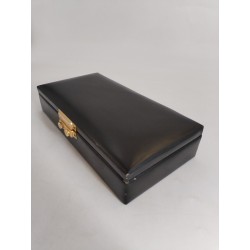 Coffret Luxe Cuir Noir RP Jeux De Cartes Mises Dés 421 Boite Jeu Carte
