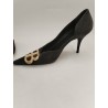 Balenciaga Taille 40 Escarpins A Talons Noir Velours Tissus Flex Pointe Knife Bb