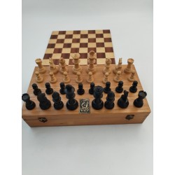 Jeux D'échecs Bois Échiquier Pliant Coffret Lardy Staunton Chessmen Jeu Echec