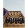 VINTAGE WOODEN TRAVEL MINIATURE WOOD PEG CHESS SET Jeu D'échecs Jeux Échec