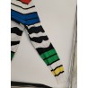 JC De Castelbaljac Pull Haut Tricot Sweat Marinière Rayures Zèbre Mondrian Mixte