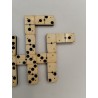 Grand Jeu De Dominos Ancien Double 6 Six Riveté Os Ébène 3 Rivets Jeux Domino