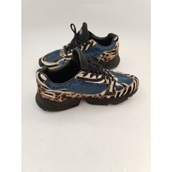 Adidas Torsion Falcon Léopard Zèbre Panthère Basket Tennis Chaussure Peau Us...