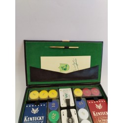 Coffret Cuir Luxe jeu de cartes LE TANNEUR Népal jetons mallette Jeux bridge