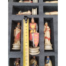 Grand Jeux D Échecs Figurines Croisés Vs Saladins Peint A La Main jeu echec