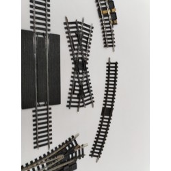 Lot Jouef Ho Trains Rails Passage A Niveau Aiguillage Grand Croisement Trémie