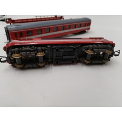 Train Gégé Rouge Continental Made In France Ho Jouef Lima Wagon Locomotive Jouet