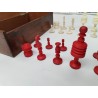 Antiquités fin du 19e pièces d'échecs de petite taille en os Jeu Échec Jeux 