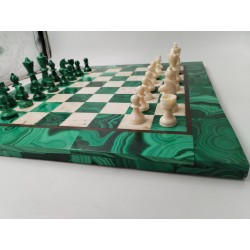 Grand Jeux D'échecs 50X50 En Malachite Jeu Échec Pierre Chess Game echec echecs
