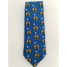 Cravate Hermes 100% Soie Les Amoureux 7440 HA Bleu Roi Made In France Tie Silk
