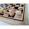 Jeu D'échecs Artisanal Sculpté Main Jeu Échec Villageois Tribu