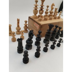 Ancien Jeux d'échecs style REGENCE Jeu Échec Reine 6,8 Old REGENCY chess set
