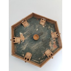 Ancien Jeu De La Puce 6 Joueurs en Bois Jeux De Comptoir Estaminet Plateau