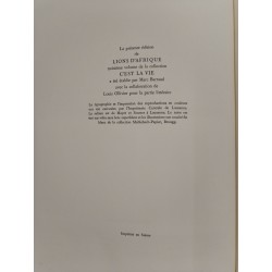 Livre D'art 1955 WALT DISNEY Lions d'Afrique Collection C'est La Vie 3 Livres 