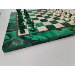 Grand Jeux D'échecs 50X50 En Malachite Jeu Échec Pierre Chess Game echec echecs