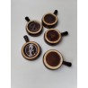 Lot 5 Poêlons Émile Henry Escargots Grès Caquelons La Bourguignonne
